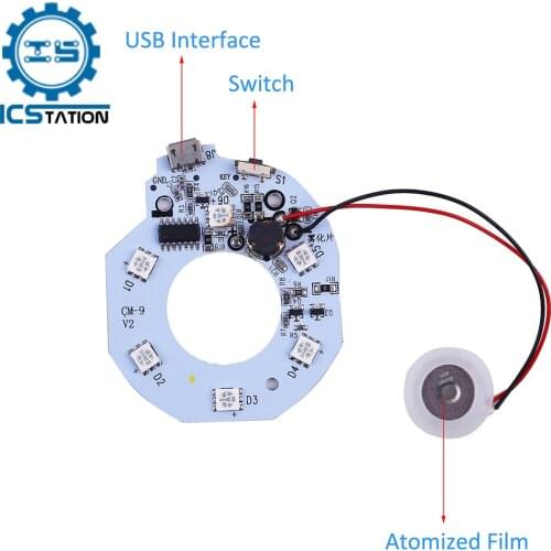 Micro USB Humidifier Ultrasonic Mist Maker Fogger Atomization Film Atomizer Sheet DIY Home Moisturizing Circuit Driver Board