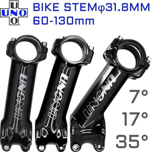 UNO 7 MTB Bike Stem 17 Degree Ultralight Alu 6061 60-130mm Bicycle Stem 35 Degree Kalloy Stem Mountain Bicycle Handlebar Stem