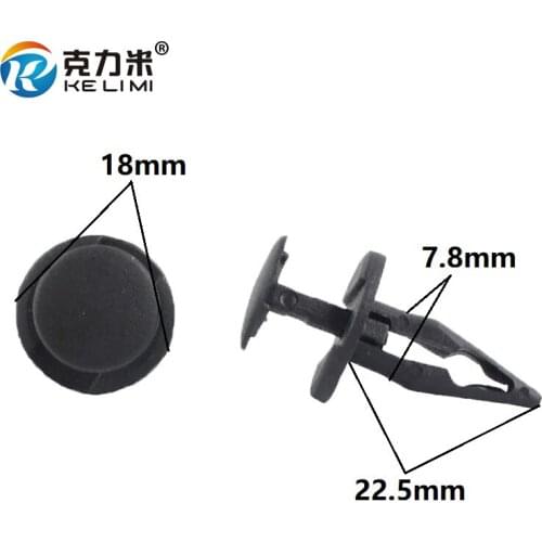 100Pcs Auto Air Baffle Carriage fixeding push type fastener Rivet For GM VW Chrysler Ford Bumper Plastic Retainer Clips