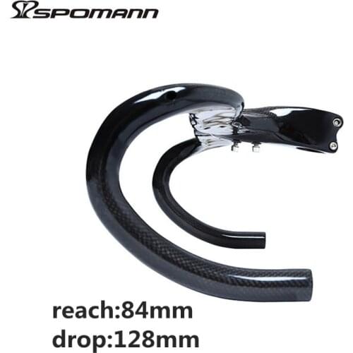 2017 Full 3K carbon fiber bicycle handlebar road bike integrated Handlebar cycling race bent bar steering-wheel OEM bike parts