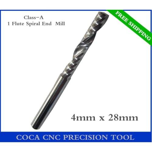 4mm*28mm,Freeshipping CNC Solid carbide woodworking router bit,Tungsten Class-A1 Flute end mill,MDF,PVC,Acrylic,milling cutter