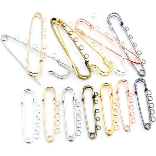 5pcs/lot 50*15mm Brooches Findings Classic 7 Colors Brooch Safety Pins Supplies for Jewelry Accessories Jewelry Making Supplies