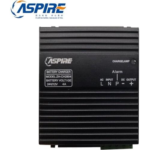 ASPIRE Free Shipping Diesel Generator Battery Charger 4A 12v 24v, Power Battery Charger 4A ZH-CH2804 with Alarm