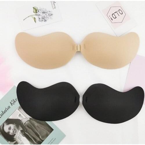 Silicone Bra Fly Strapless Stick On Sexy Lingerie Invisible Seamless Self Adhesive Sexy Push Up Bra Wireless Underwear Paste