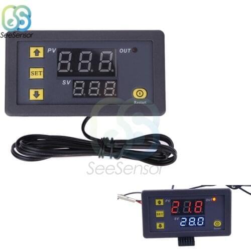 W3230 12V 24V 110V 220V Mini Digital Temperature Controller Thermostat Regulator Heating Cooling Control Thermoregulator