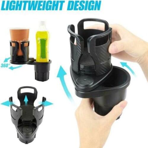 CSSYL Wholesale Car Interiors Trim for Vehicle-mounted Water Cup Drink Holder 2 in 1 Multifunctional 360° Dual Drink Cup Holders