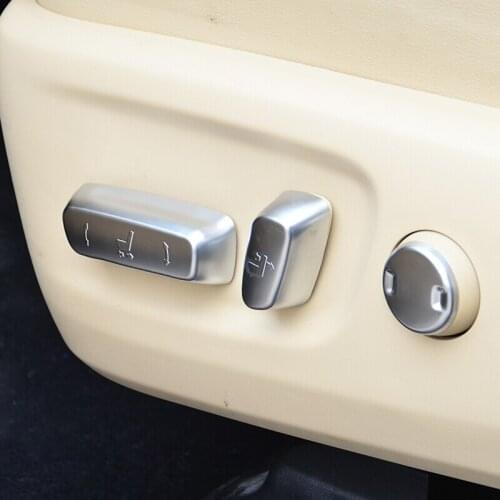 For Toyota Prado FJ150 2010 2011 2012 2013 2014 2015 2016 cover ABS Chrome/Carbon seat adjustment knob button switch trim 5pcs