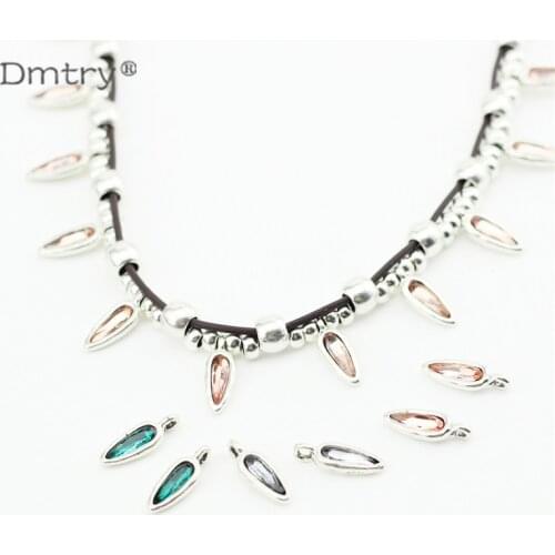 Dmtry (10pcs/lot) Wholesale Vintage Earrings Necklaces Findings Coffee Beans Pendants Necklace For Jewelry Making Charms LC0201