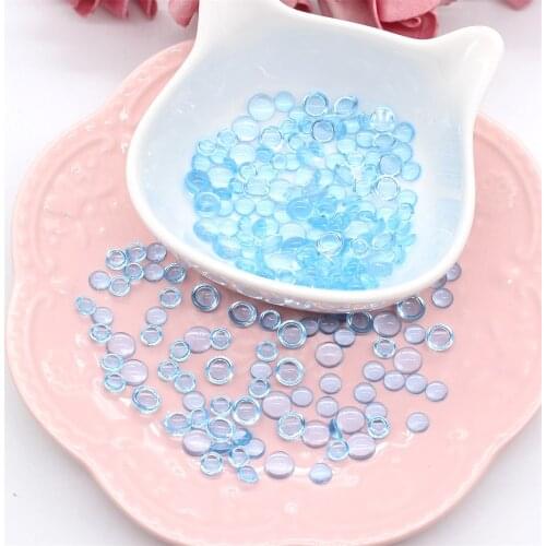 KLJUYP 170pcs Blue Simulation Dewdrop Waterdrop Droplets Stones for Paper Craft Card Making Decor Accessories Scrapbooking