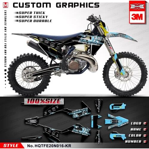 KUNGFU GRAPHICS Enduro Decal Vinyl Wrap Kit for TE 150i 250i 300i FE 350 450 501 TC FC TX FX FS 2019 2020 2021 2022