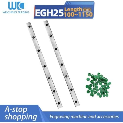 2pcs linear guides rail EGH25 100mm-1150mm Large Stock for CNC Cutting Machines cnc parts Engraving machine accessories