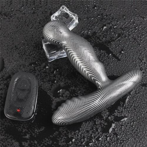 Stripe Prostate Massager For Men And Women With Posterior Pull-Delay Silicone Anal Plug Wireless Remote Control Remote Vibrator