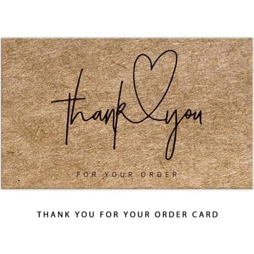 10-30pcs Natural Kraft Paper Cards Thank You For Your Order Card For Small Shop Gift Decoration Card For Small Business 9*4.5cm