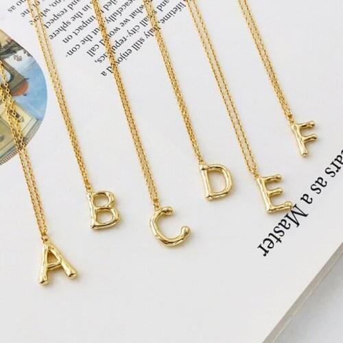 Real 925 Sterling Silver 26 Letter Choker Necklace For Women A-Z Letters English Font Chain Minimalist Fine Jewelry