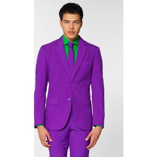 Solid Purple Custom Mens Suit Winter Fashion 2Pieces Thick Design Casual Cocktail Party Wedding Groom Best Male Suit