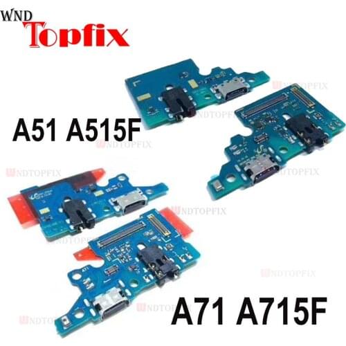 Original Charging Port Connector Board Parts Flex Cable For Samsung Galaxy A51 A71 USB Charging Port For Samsung A515F A715F