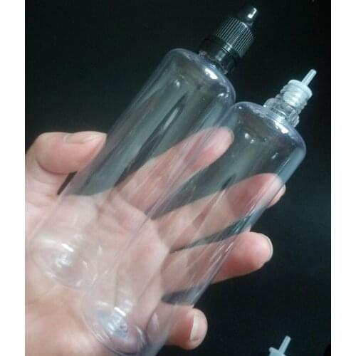 E cig Plastic Dropper Bottle 120ml PET Bottle E Juice Liquid Needle Bottle With Tamper Evident Childproof Cap Long Thin Tip