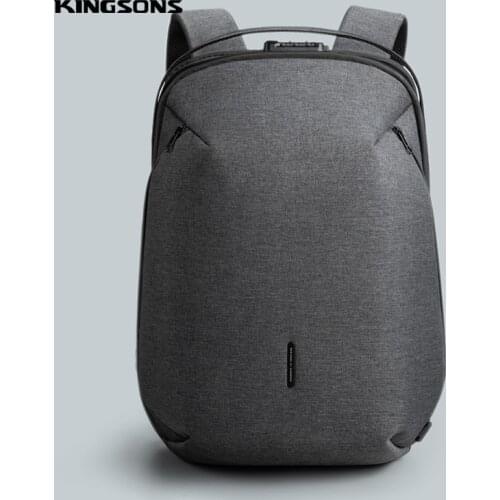 Kingsons 2020 New High-end Man Backpack Fit 15 inch Laptop USB Recharging Multi-layer Space Travel Waterproof Anti-thief Mochila