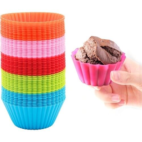 Silicone Cake Mold Round Shaped Muffin Cupcake Baking Molds Kitchen Cooking Bakeware Maker DIY Cake Decorating Tools