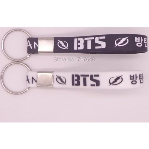 Keyring bangtan boys NO MORE DREAM keychain wristband silicone bracelets free shipping