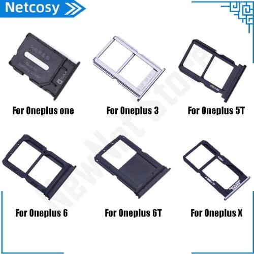 SIM Card Tray Replacement Parts SIM Card Slot Holder For Oneplus 1+ 1 A0001 2 A2005 3 A3000 5T A5010 6 A6000 6T A6013 X