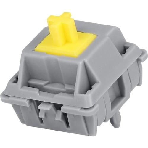 DUROCK Full POM T1 Sunflower Tactile Switches with Deeper Sound Super Smooth Performance MX Compatible 5 pins Tactile Keyswitch