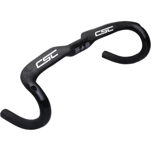 CSC Carbon full handlebars bent bar carbon fiber road bike handle bars 3K 400/420/440mm Internal cable