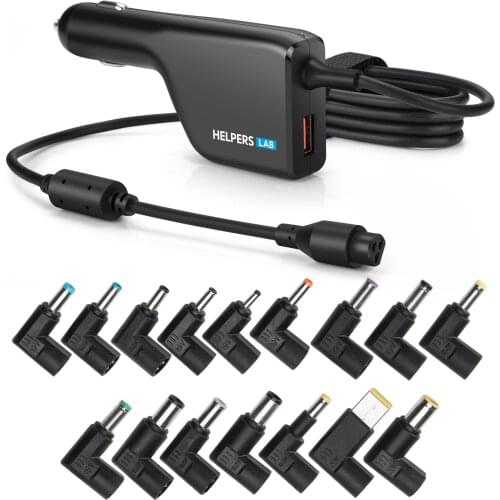 14 tips Universal Laptop Car Charger Adapter for Lenovo Asus Acer Toshiba Gateway HP Samsung DELL 16V 18.5V 19V 19.5V 20V