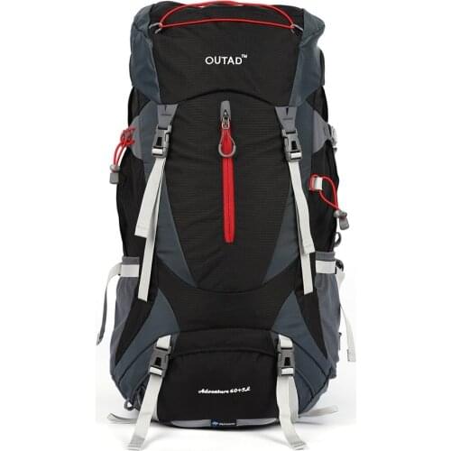 60+5L Outdoor Water Resistant Nylon Sport Backpack Hiking Bag Camping Travel Pack Mountaineer Climbing Sightseeing Hike