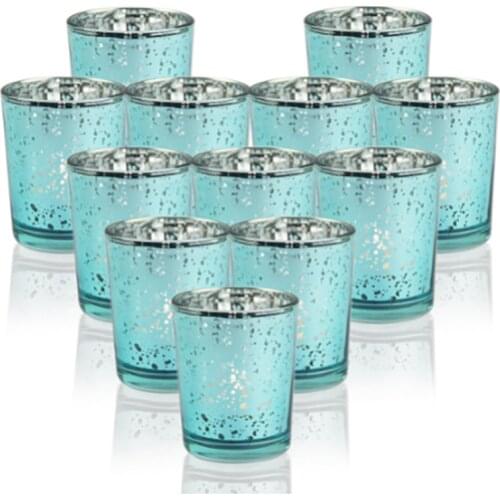 YuryFvna Mercury Votive Candle Holders Glass Tealight Candle Holder Weddings Parties Hotel Cafe Bar Home Decoration