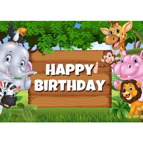 Animal world cute lion hippopotamus giraffe group photo children photo studio photo background
