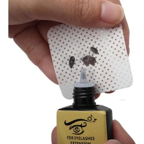 100pcs Eyelash Glue bottle clean wipe nail UV Gel Tips Polish Remover Lint-Free Paper Pad Cleaner eyelashes make up tools
