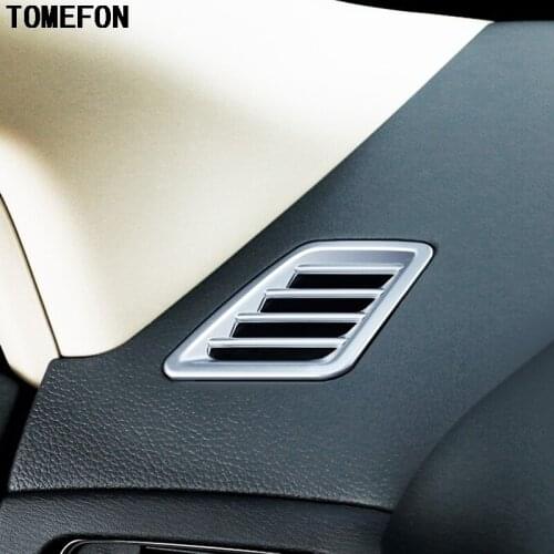 2pcs For Nissan Tiida Pulsar C13 2014 2015 2016 ABS Chome Matte Front Dashboard Air Condition AC Vent Outlet Trim Cover