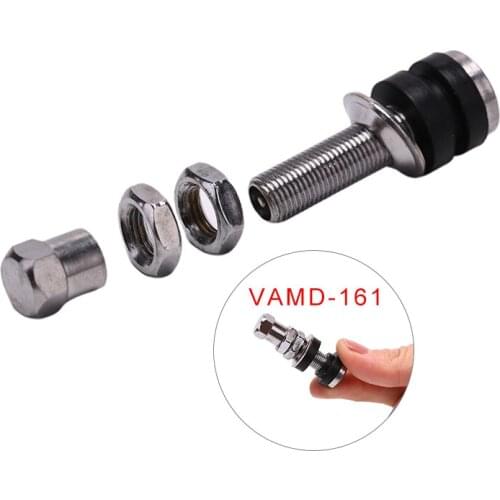 2Pcs/Pair Alloy Rubber Silver Tubeless Tyre Tire Valve Accessories Bicycle Auto Parts