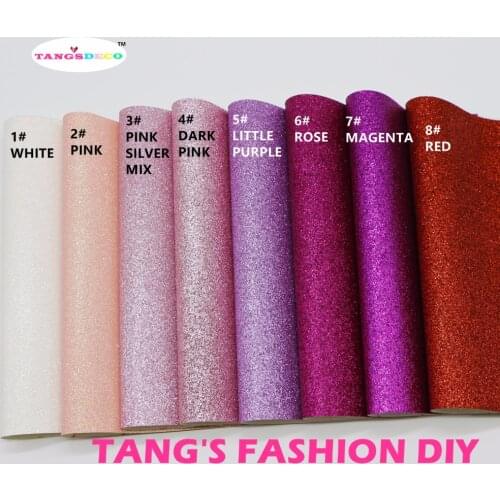 23PCS---20X22CM DIY Hair Bow Material Glitter Synthetic Faux PU Leather