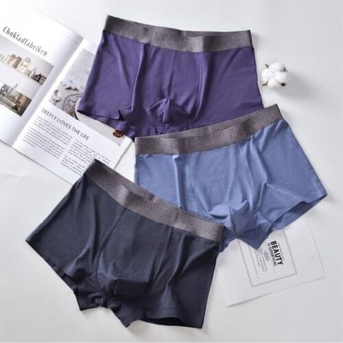 Modal men underwear men pants Modal seamless underwear men comfortable breathable solid color 3 packs