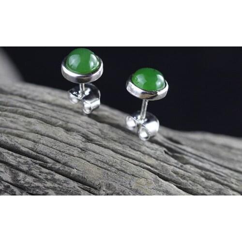 2018 Promotion Hot Sale Brinco L&p Items S925 Pure Ornaments Contracted Small And Fresh Hetian Jade Earrings Cool Summer