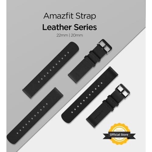 Amazfit Leather Strap 20mm/22mm Original Accessories for Smartwatch