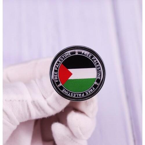 Free Palestine Pin Palestinian Flag Badge National Emblem Brooch Jeans shirt bags Cool Jewelry Gift