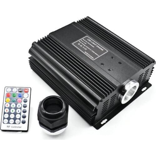 DMX512 45W RGB LED Fiber Optic Engine Driver Light w/28Key RF Remote Controller Jump/Fade/Dimmable Car SKY Ceiling DIY Bar Decor