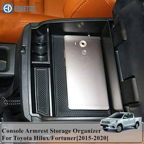 Hilux 2015 2016 2017 2018 2019 2020 Armrest Storage Box Container Hilux Armrest Box For Toyota Hilux Accessories SR5 AN120 AN130