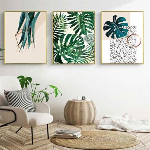 HAOCHU Sweet Tropical Plants Canvas Painting For Living Room Home Decor Painting Print Poster Simple Nordic Wall Picture