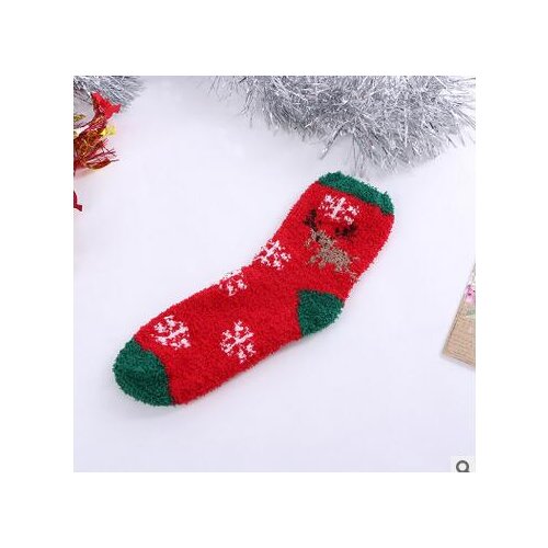 100pairs/lot Winter Autumn Warm Girl Women Ladies Floor Soft cartoon animal coral cashmere short socks female christmas sock
