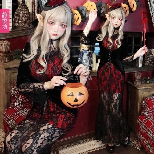Halloween Costume Adult Female Stage Costume Vampire Dress Ghost Bride Zombie Costume Witch Bar Costume