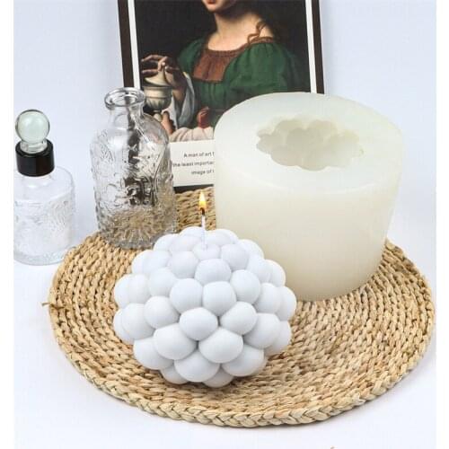 DIY Round Ball Wedding Candle Silicone Mold Aromatherapy Home Decoration Sphere Resin Making Accessories