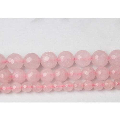 LanLi fashion natural Jewelry Rose Crystal stones Loose beads 6/8/10/12mm DIY woman bracelet necklace ear stud accessories