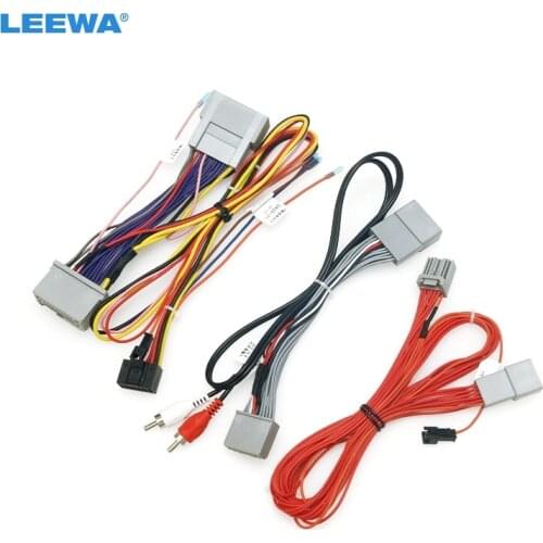 LEEWA Car Audio CD/DVD Player 16PIN Android Power Cable Adapter For Honda Accord 08-13 Radio Wiring Harness #CA6504