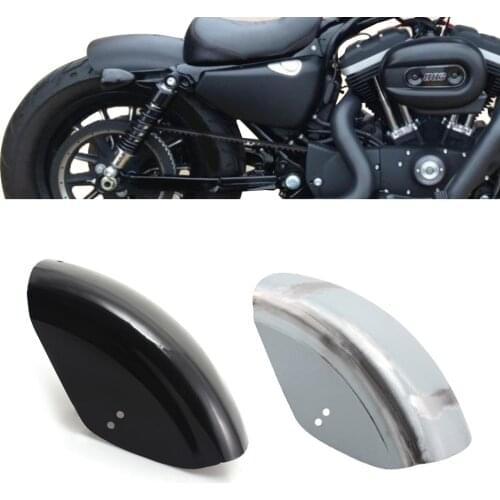 Motorcycle Short Flat Rear Fender Mudguard Metal For Harley Sportster XL 883 1200 48 72 Iron Bobber Cafe Racer Chopper 1986-Up