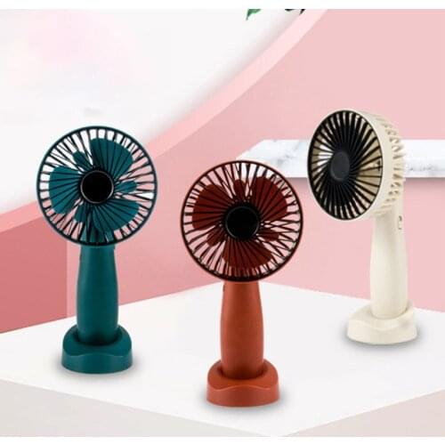 Mini Portable USB Charging Fan Rotating Handheld Desktop Cooling Fan Air Cooler Mobile Phone Holder Supplies for Home Office