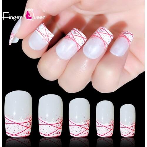 False Nails Sticker Nails Art Press Coffin Designed On Full Set Charms Finger All For Salon Decor French Manicure Born Pretty